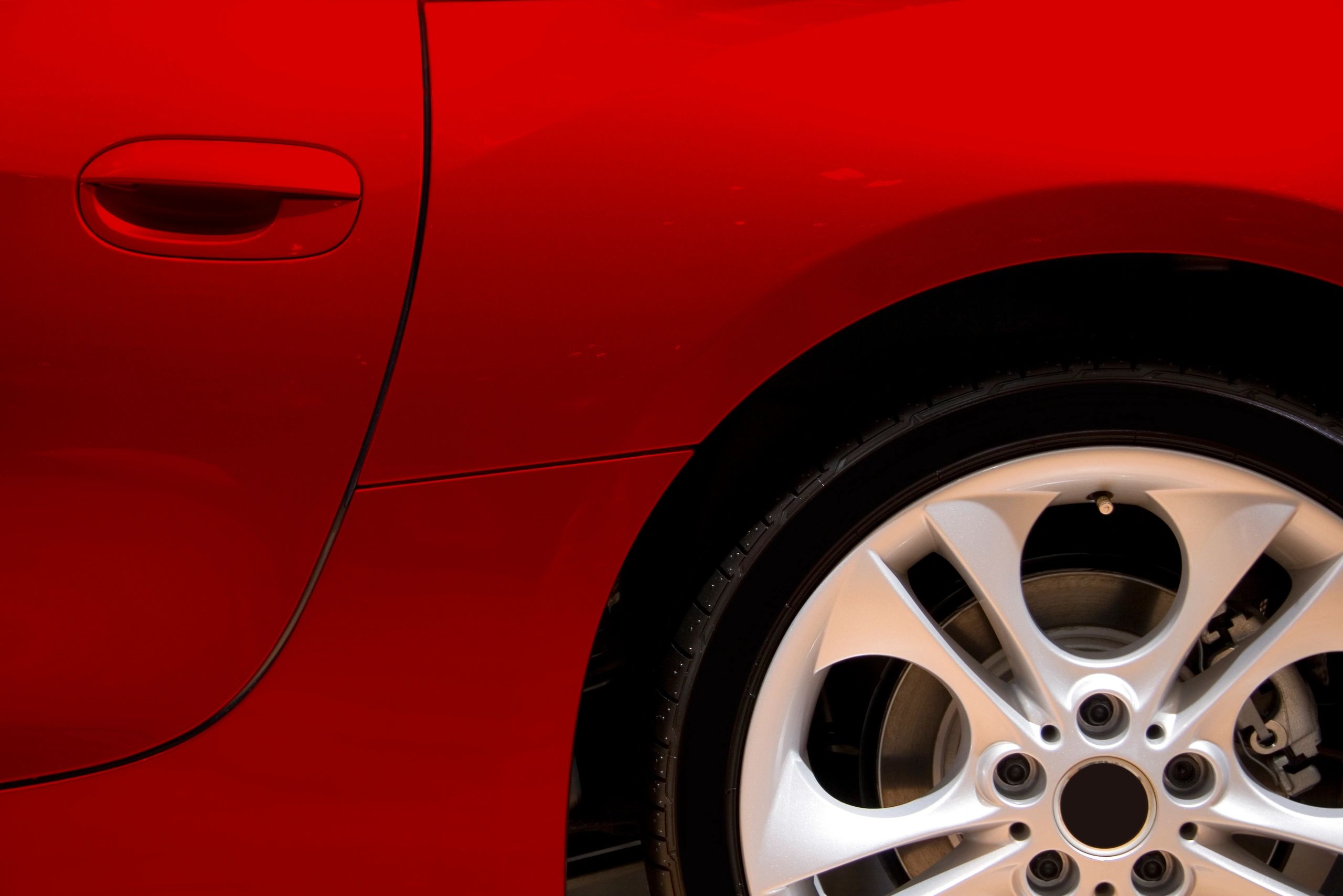 Side of a red sports car